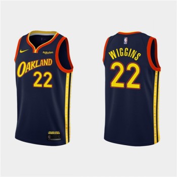 Men's Golden State Warriors #22 Andrew Wiggins 2020-21 Navy City Edition Stitched NBA Jersey Men's Golden State Warriors #22 Andrew Wiggins 2020-21 Navy City Edition Stitched NBA Jersey