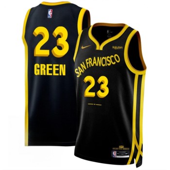 Men's Golden State Warriors #23 Draymond Green Black 2023/24 City Edition Stitched Basketball Jersey Men's Golden State Warriors #23 Draymond Green Black 2023/24 City Edition Stitched Basketball Jersey