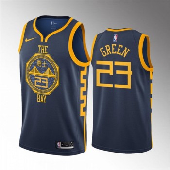 Men's Golden State Warriors #23 Draymond Green Navy 2018/19 Swingman Stitched Basketball Jersey Men's Golden State Warriors #23 Draymond Green Navy 2018/19 Swingman Stitched Basketball Jersey