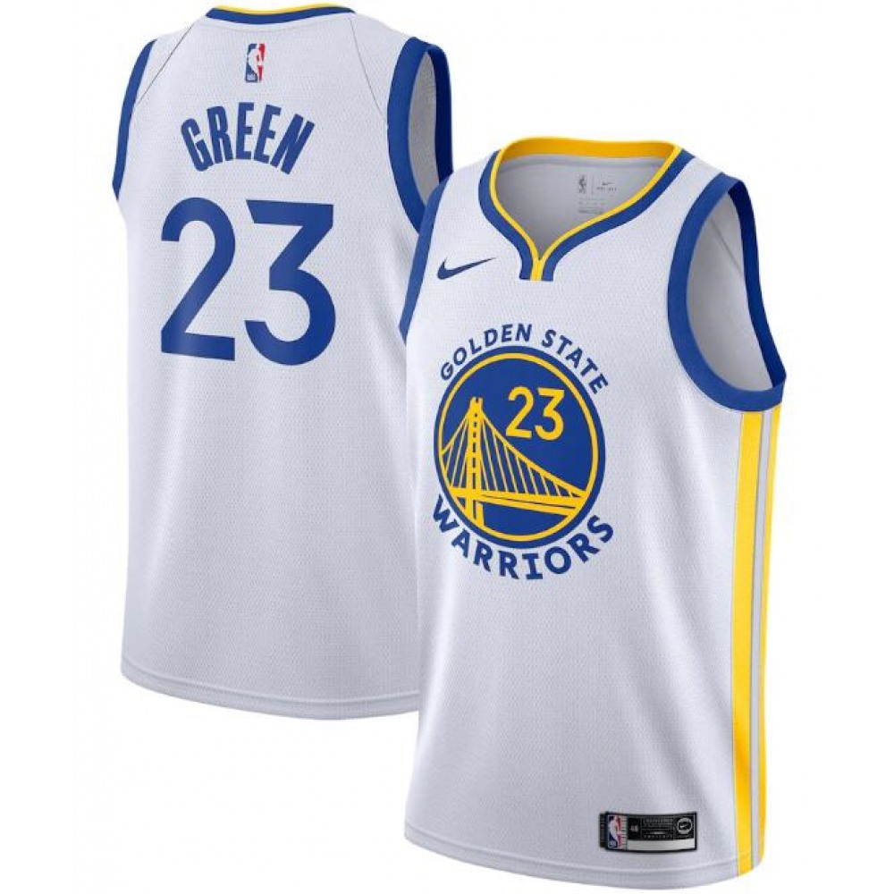 Men's Golden State Warriors #23 Draymond Green White Association Edition Swingman Stitched Jersey