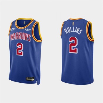 Men's Golden State Warriors #2 Ryan Rollins 2022 Royal Stitched Basketball Jersey Men's Golden State Warriors #2 Ryan Rollins 2022 Royal Stitched Basketball Jersey