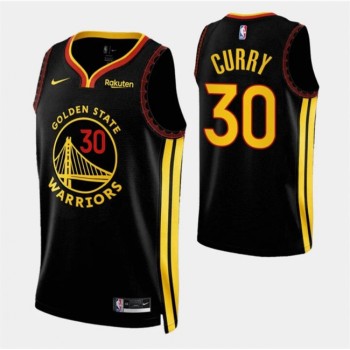 Men's Golden State Warriors #30 Stephen Curry Black 2023/24 City Edition Stitched Basketball Jersey Men's Golden State Warriors #30 Stephen Curry Black 2023/24 City Edition Stitched Basketball Jersey