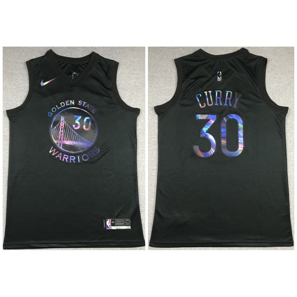 Men's Golden State Warriors #30 Stephen Curry Black Crucial Catch Stitched NBA Jersey