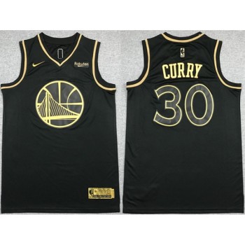 Men's Golden State Warriors #30 Stephen Curry Black Gold Stitched Jersey Men's Golden State Warriors #30 Stephen Curry Black Gold Stitched Jersey