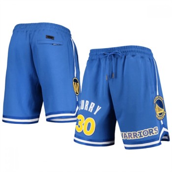 Men's Golden State Warriors #30 Stephen Curry Blue Shorts Men's Golden State Warriors #30 Stephen Curry Blue Shorts