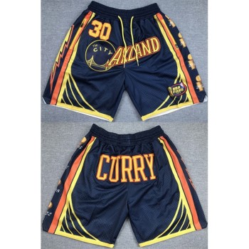 Men's Golden State Warriors #30 Stephen Curry Navy Shorts(Run Small) Men's Golden State Warriors #30 Stephen Curry Navy Shorts(Run Small)