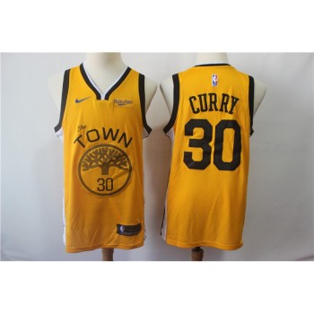Men's Golden State Warriors #30 Stephen Curry Yellow 2019 Earned Edition Swingman Stitched NBA Jersey Men's Golden State Warriors #30 Stephen Curry Yellow 2019 Earned Edition Swingman Stitched NBA Jersey
