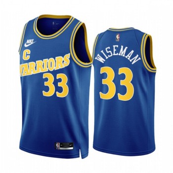 Men's Golden State Warriors #33 James Wiseman 2022/23 Royal Classic Edition Stitched Basketball Jersey Men's Golden State Warriors #33 James Wiseman 2022/23 Royal Classic Edition Stitched Basketball Jersey