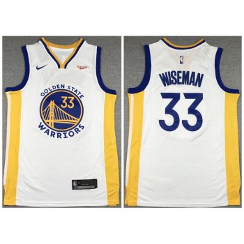 Men's Golden State Warriors #33 James Wiseman White Icon Edition Stitched Jersey Men's Golden State Warriors #33 James Wiseman White Icon Edition Stitched Jersey