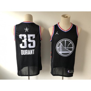 Men's Golden State Warriors #35 Kevin Durant Black 2019 NBA All Star Stitched NBA Jersey Men's Golden State Warriors #35 Kevin Durant Black 2019 NBA All Star Stitched NBA Jersey