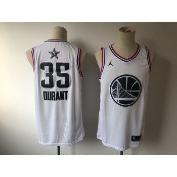 Men's Golden State Warriors #35 Kevin Durant White 2019 NBA All Star Stitched NBA Jersey Men's Golden State Warriors #35 Kevin Durant White 2019 NBA All Star Stitched NBA Jersey