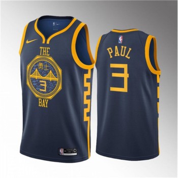 Men's Golden State Warriors #3 Chris Paul Navy 2018/19 Swingman Stitched Basketball Jersey Men's Golden State Warriors #3 Chris Paul Navy 2018/19 Swingman Stitched Basketball Jersey