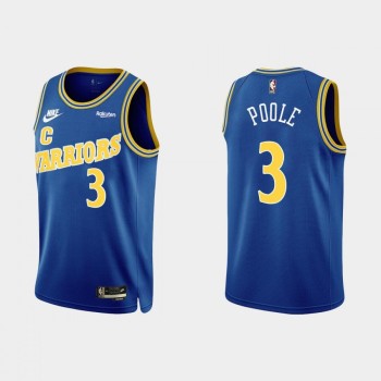 Men's Golden State Warriors #3 Jordan Poole 2022 Classic Edition Royal Stitched Basketball Jersey Men's Golden State Warriors #3 Jordan Poole 2022 Classic Edition Royal Stitched Basketball Jersey