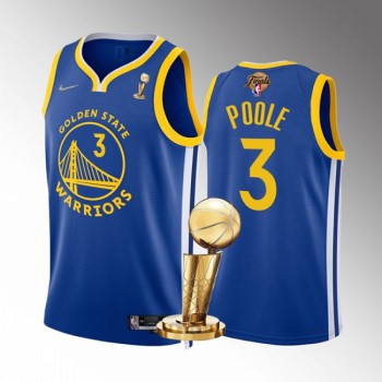 Men's Golden State Warriors #3 Jordan Poole 2022 Royal NBA Finals Champions Stitched Jersey Men's Golden State Warriors #3 Jordan Poole 2022 Royal NBA Finals Champions Stitched Jersey