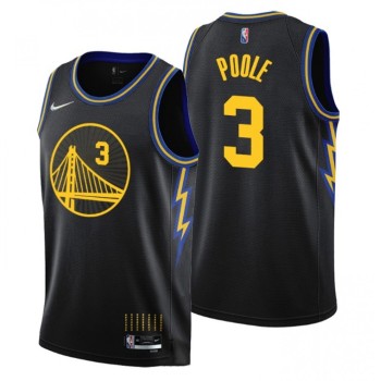 Men's Golden State Warriors #3 Jordan Poole Black Stitched Basketball Jersey Men's Golden State Warriors #3 Jordan Poole Black Stitched Basketball Jersey