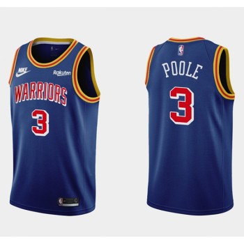 Men's Golden State Warriors #3 Jordan Poole Royal Stitched Basketball Jersey Men's Golden State Warriors #3 Jordan Poole Royal Stitched Basketball Jersey
