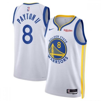 Men's Golden State Warriors #8 Gary Payton II 2022/23 White Icon Edition Swingman Stitched Basketball Jersey Men's Golden State Warriors #8 Gary Payton II 2022/23 White Icon Edition Swingman Stitched Basketball Jersey