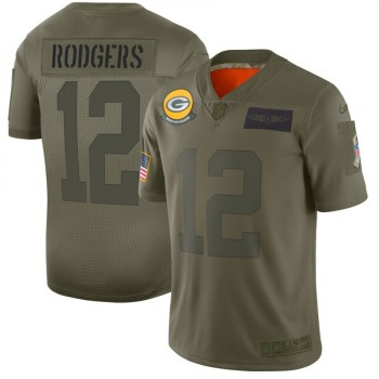 Men's Green Bay Packers #12 Aaron Rodgers 2019 Camo Salute To Service Limited Stitched NFL Jersey Men's Green Bay Packers #12 Aaron Rodgers 2019 Camo Salute To Service Limited Stitched NFL Jersey