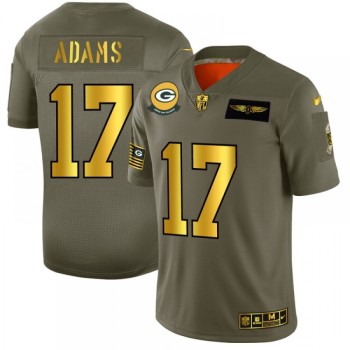 Men's Green Bay Packers #17 Davante Adams 2019 Olive/Gold Salute To Service Limited Stitched NFL Jersey Men's Green Bay Packers #17 Davante Adams 2019 Olive/Gold Salute To Service Limited Stitched NFL Jersey