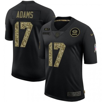 Men's Green Bay Packers #17 Davante Adams 2020 Black Camo Salute To Service Limited Stitched Jersey Men's Green Bay Packers #17 Davante Adams 2020 Black Camo Salute To Service Limited Stitched Jersey