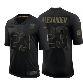 Men's Green Bay Packers #23 Jaire Alexander 2020 Black Salute To Service Limited Stitched Jersey Men's Green Bay Packers #23 Jaire Alexander 2020 Black Salute To Service Limited Stitched Jersey