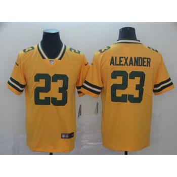 Men's Green Bay Packers #23 Jaire Alexander Gold Inverted Legend Stitched NFL Jersey Men's Green Bay Packers #23 Jaire Alexander Gold Inverted Legend Stitched NFL Jersey
