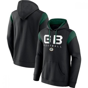 Men's Green Bay Packers Black Call The Shot Pullover Hoodie Men's Green Bay Packers Black Call The Shot Pullover Hoodie