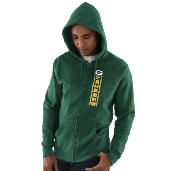 Men's Green Bay Packers Green Hook and Ladder Full-Zip NFL Hoodie Men's Green Bay Packers Green Hook and Ladder Full-Zip NFL Hoodie