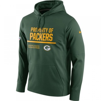 Men's Green Bay Packers Green Circuit Property Of Performance Pullover Hoodie Men's Green Bay Packers Green Circuit Property Of Performance Pullover Hoodie