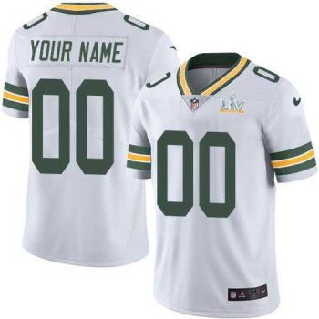 Men's Green Bay Packers White ACTIVE PLAYER 2021 Super Bowl LV Limited Stitched NFL Jersey Men's Green Bay Packers White ACTIVE PLAYER 2021 Super Bowl LV Limited Stitched NFL Jersey