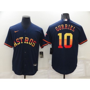 Men's Houston Astros #10 Yuli Gurriel 2022 Navy Cool Base Stitched Jersey Men's Houston Astros #10 Yuli Gurriel 2022 Navy Cool Base Stitched Jersey