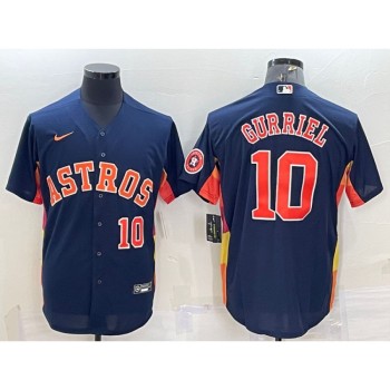 Men's Houston Astros #10 Yuli Gurriel Navy With Patch Cool Base Stitched Jersey Men's Houston Astros #10 Yuli Gurriel Navy With Patch Cool Base Stitched Jersey