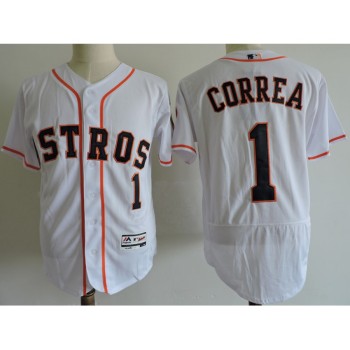 Men's Houston Astros #1 Carlos Correa Gray Elite Stitched MLB Jersey Men's Houston Astros #1 Carlos Correa Gray Elite Stitched MLB Jersey