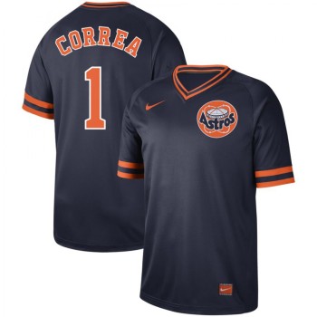 Men's Houston Astros #1 Carlos Correa Navy Cooperstown Collection Legend Stitched MLB Jersey Men's Houston Astros #1 Carlos Correa Navy Cooperstown Collection Legend Stitched MLB Jersey