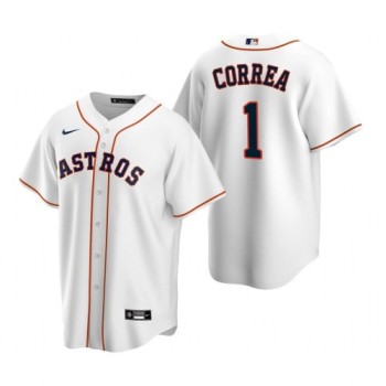 Men's Houston Astros #1 Carlos Correa White Cool Base Stitched Jersey Men's Houston Astros #1 Carlos Correa White Cool Base Stitched Jersey