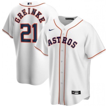 Men's Houston Astros #21 Zack Greinke White Cool Base Stitched Jersey Men's Houston Astros #21 Zack Greinke White Cool Base Stitched Jersey
