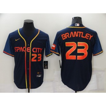 Men's Houston Astros #23 Michael Brantley 2022 Navy City Connect Cool Base Stitched Jersey Men's Houston Astros #23 Michael Brantley 2022 Navy City Connect Cool Base Stitched Jersey