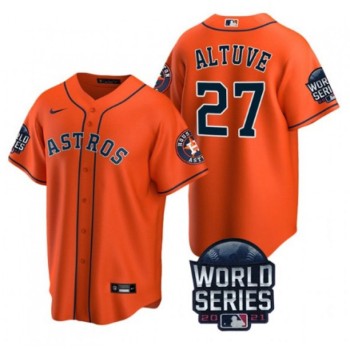Men's Houston Astros #27 Jose Altuve 2021 Orange World Series Cool Base Stitched Baseball Jersey Men's Houston Astros #27 Jose Altuve 2021 Orange World Series Cool Base Stitched Baseball Jersey