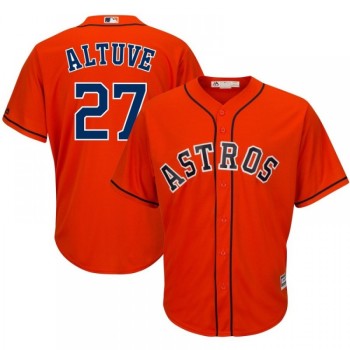 Men's Houston Astros #27 Jose Altuve Orange Cool Base Stitched MLB Jersey Men's Houston Astros #27 Jose Altuve Orange Cool Base Stitched MLB Jersey