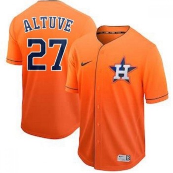 Men's Houston Astros #27 Jose Altuve Orange Cool Base Drift Edition Stitched Jersey Men's Houston Astros #27 Jose Altuve Orange Cool Base Drift Edition Stitched Jersey