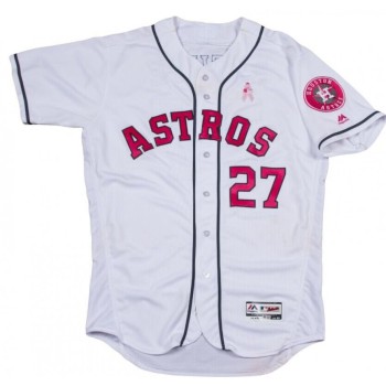 Men's Houston Astros #27 Jose Altuve White Pink Flex Base Stitched Baseball Jersey Men's Houston Astros #27 Jose Altuve White Pink Flex Base Stitched Baseball Jersey