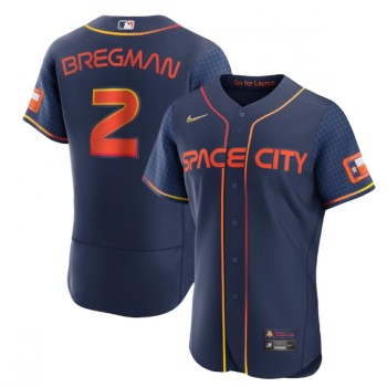 Men's Houston Astros #2 Alex Bregman 2022 Navy City Connect Flex Base Stitched Baseball Jersey Men's Houston Astros #2 Alex Bregman 2022 Navy City Connect Flex Base Stitched Baseball Jersey
