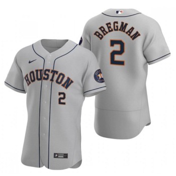 Men's Houston Astros #2 Alex Bregman Gray Flex Base Stitched Jersey Men's Houston Astros #2 Alex Bregman Gray Flex Base Stitched Jersey