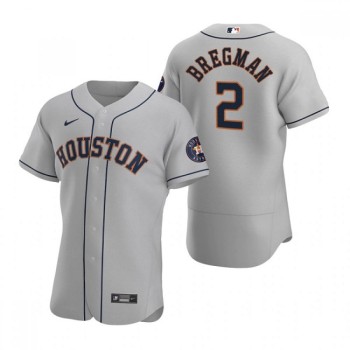 Men's Houston Astros #2 Alex Bregman Gray Flex Base Stitched Jersey Men's Houston Astros #2 Alex Bregman Gray Flex Base Stitched Jersey