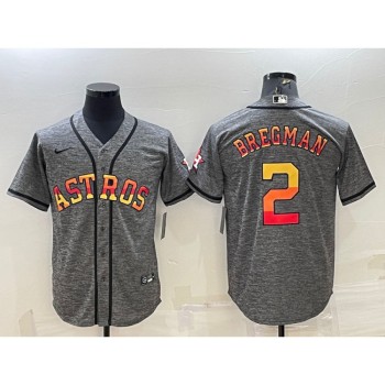 Men's Houston Astros #2 Alex Bregman Grey Cool Base Stitched Baseball Jersey Men's Houston Astros #2 Alex Bregman Grey Cool Base Stitched Baseball Jersey