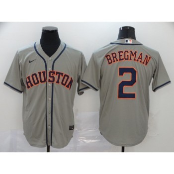 Men's Houston Astros #2 Alex Bregman Grey Cool Base Stitched MLB Jersey Men's Houston Astros #2 Alex Bregman Grey Cool Base Stitched MLB Jersey