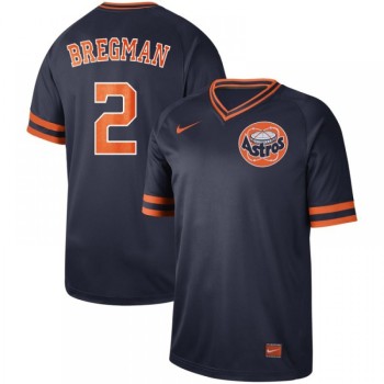 Men's Houston Astros #2 Alex Bregman Navy Throwback Stitched Baseball Jersey Men's Houston Astros #2 Alex Bregman Navy Throwback Stitched Baseball Jersey