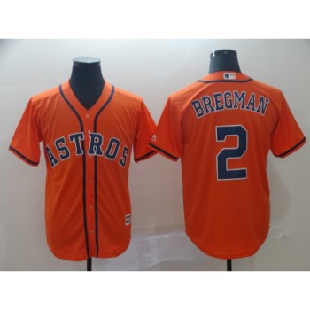 Men's Houston Astros #2 Alex Bregman Orange Cool Base Stitched MLB Jersey Men's Houston Astros #2 Alex Bregman Orange Cool Base Stitched MLB Jersey