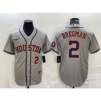 Men's Houston Astros #2 Alex Bregman White With Patch Cool Base Stitched Jersey Men's Houston Astros #2 Alex Bregman White With Patch Cool Base Stitched Jersey
