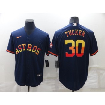 Men's Houston Astros #30 Kyle Tucker 2022 Navy Cool Base Stitched Jersey Men's Houston Astros #30 Kyle Tucker 2022 Navy Cool Base Stitched Jersey